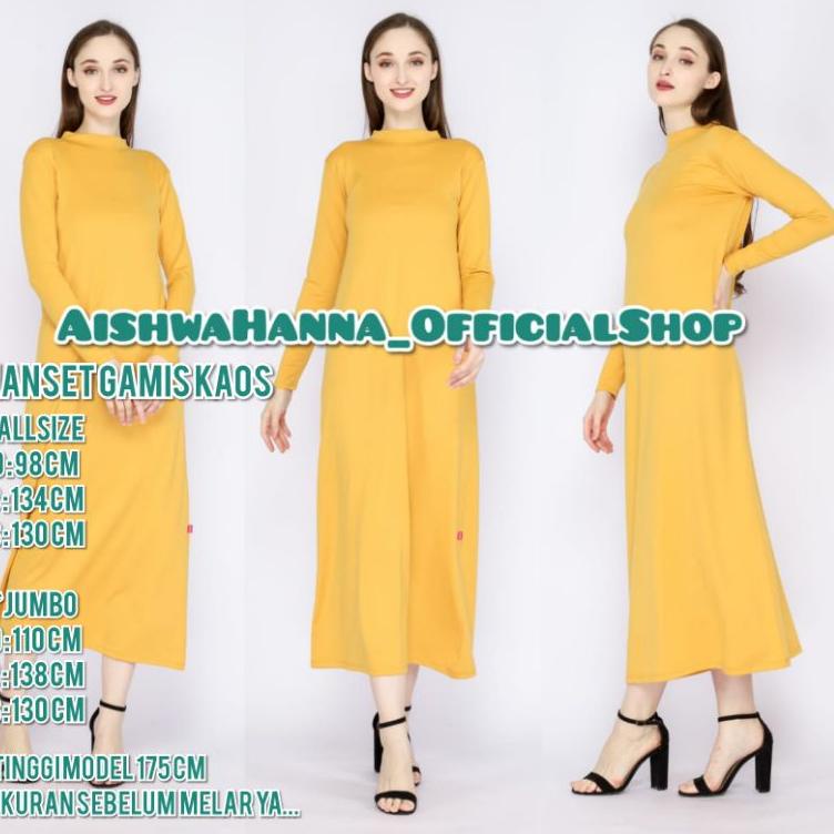 ➹ Manset Baju Gamis Dalaman Gamis Lengan Panjang Bahan Kaos Rayon Ukuran Standar dan Jumbo/inner gam