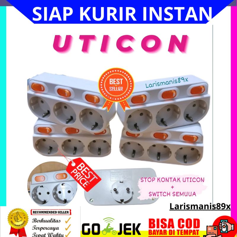 Uticon Stop Kontak Arde Colokan Listrik Steker Saklar Lampu On Off bagus