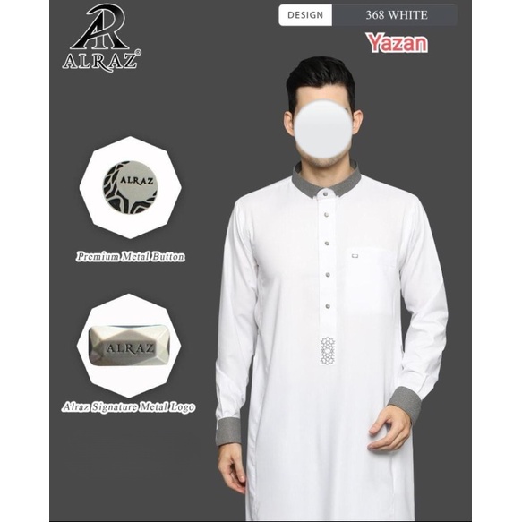 (BISA COD) ALRAZ Jubah Premium Yazan Putih