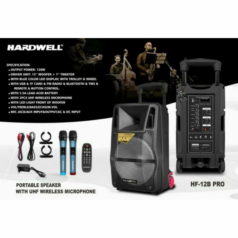 Original Speaker Portable 12 Inch Hardwell HF12B PRO HF 12B PRO HF12B