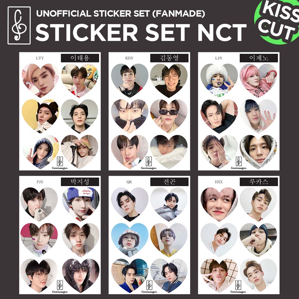 [LOVE NCT] Stiker KISS CUT selkor sticker deco KPOP DREAM 127 WAYV