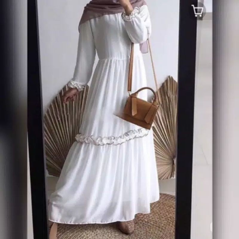 Gamis Safa | Gamis Muslim| Gamis Bordir | Gamis Terbaru | Gamis Linen Crinkle Premium