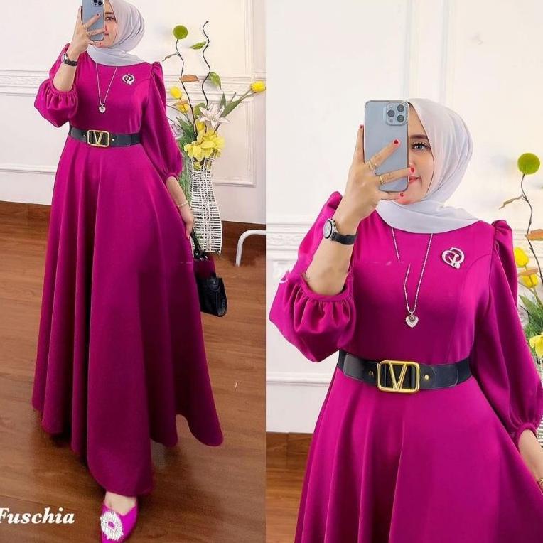 MURAH GAMIS XXL / ANNA DRESS // SEPHORA MAXY SCUBA PREMIUM + BELT // DRESS PESTA /GAMIS FASHION / DR