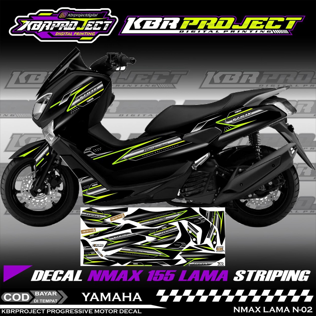 NMAX 155 LAMA STIKER MOTOR KEREN DECAL STIKER FULL BODY LIS VARIASI NMAX 155 LAMA STIKER MOTOR YAMAH