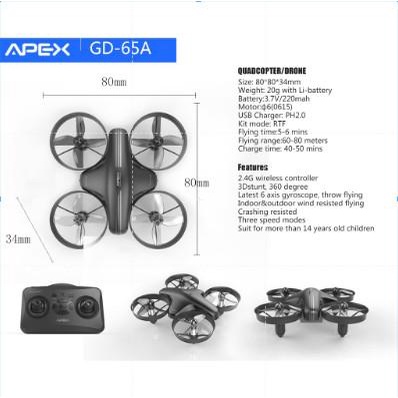 DRONE APEX Mini Racing Drone, Quadcopter Drone Mini - GD-65A murah
