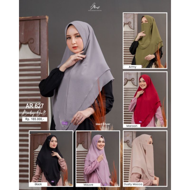 Hijab Ar Rafi || Hijab Khimar Ar 627 || Hijab Khimar Free cadar