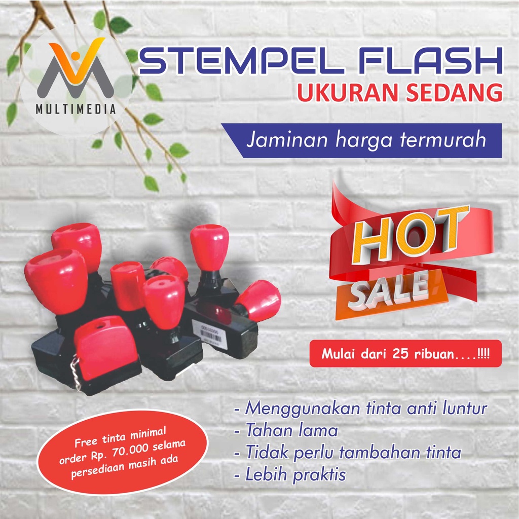 

Stempel Flash l Stempel Otomatis l Stempel Warna Ukuran Sedang