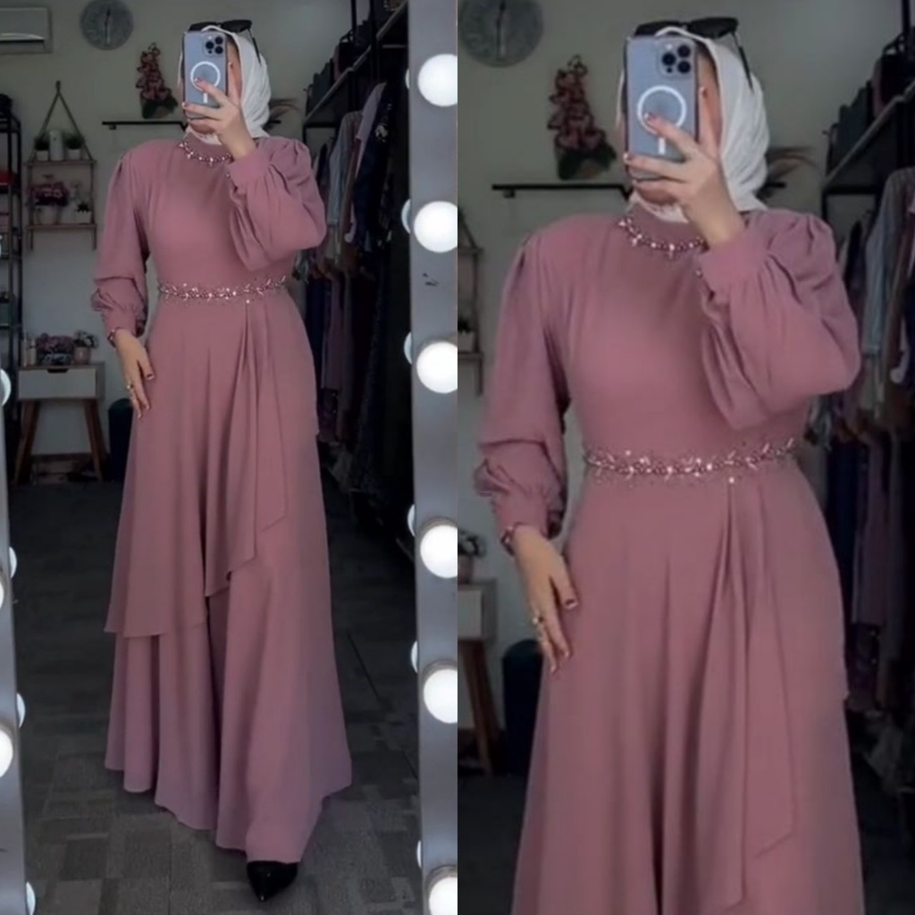 SEREN DRESS Gamis muslimah jumbo xxxl ld 110cm polos ceruty baby doll gamis polos jumbo ld 110cm gamis ceruty remaja dress pesta gamis kondangan terbaru dress ceruty gamis busui grosir drss ceruty lebaran terbaru konveksi dress ceruty baby doll