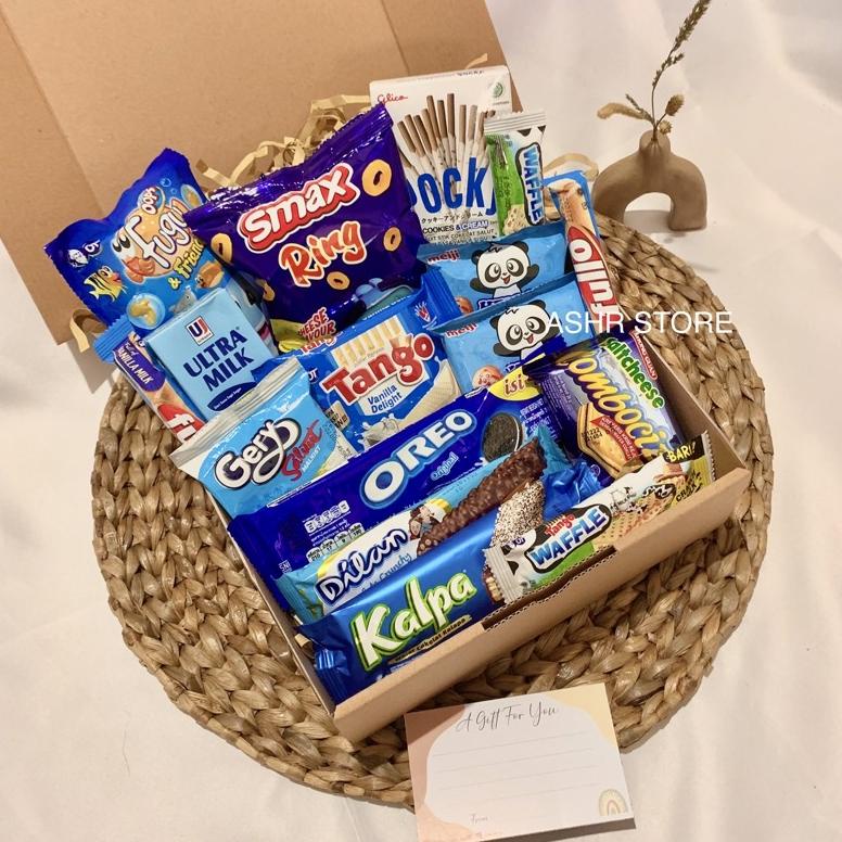 

HAMPERS / GIFT BOX / SNACK BOX / KADO ULANG TAHUN / VALENTINE / ANNIVERSARY - PARCEL LEBARAN PARCEL IDUL FITRI PARCEL IDULFITRI BIRU .