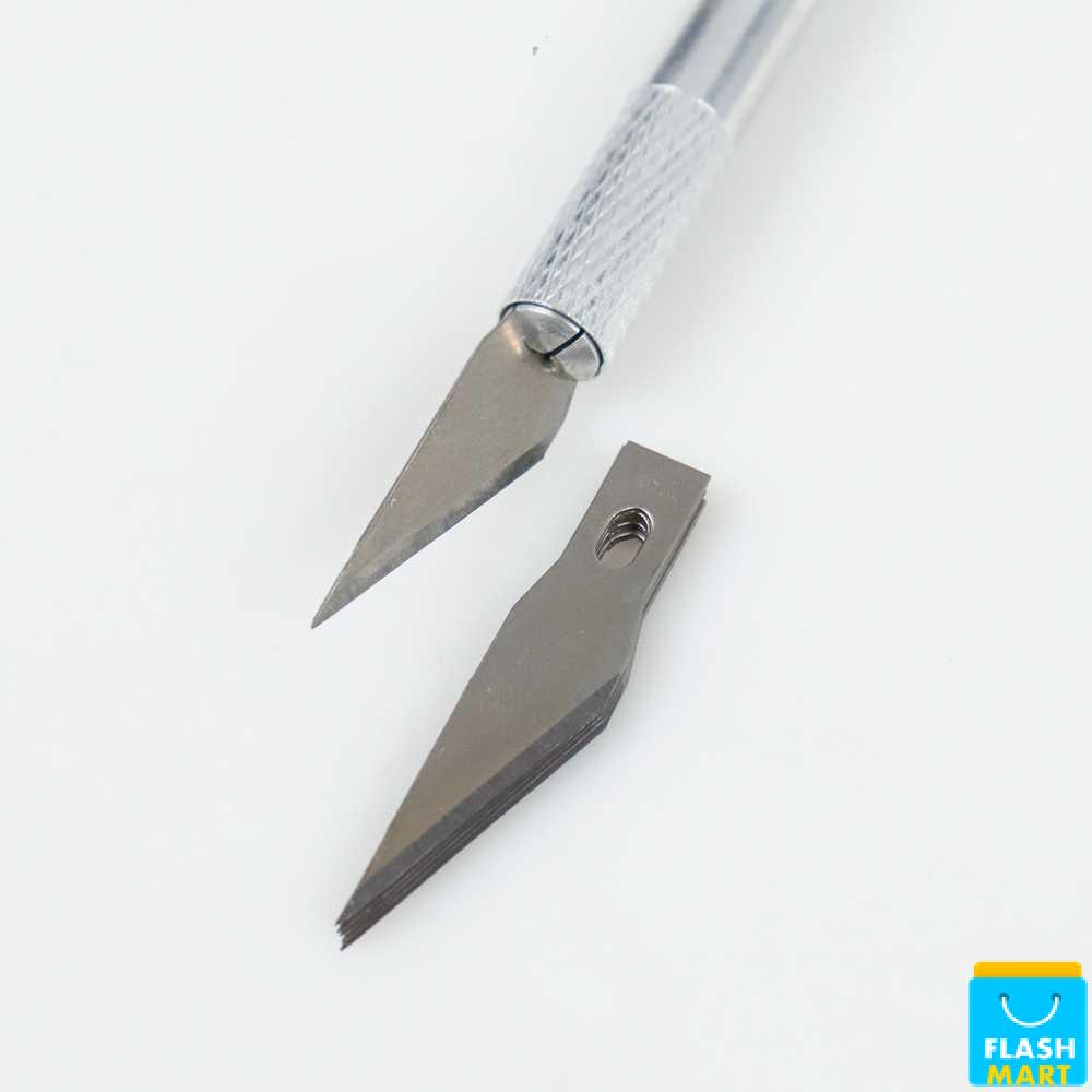 Flashmart Pisau Ukir Seni Hobby Crafting Art Knife Metal Handle - WL-9309