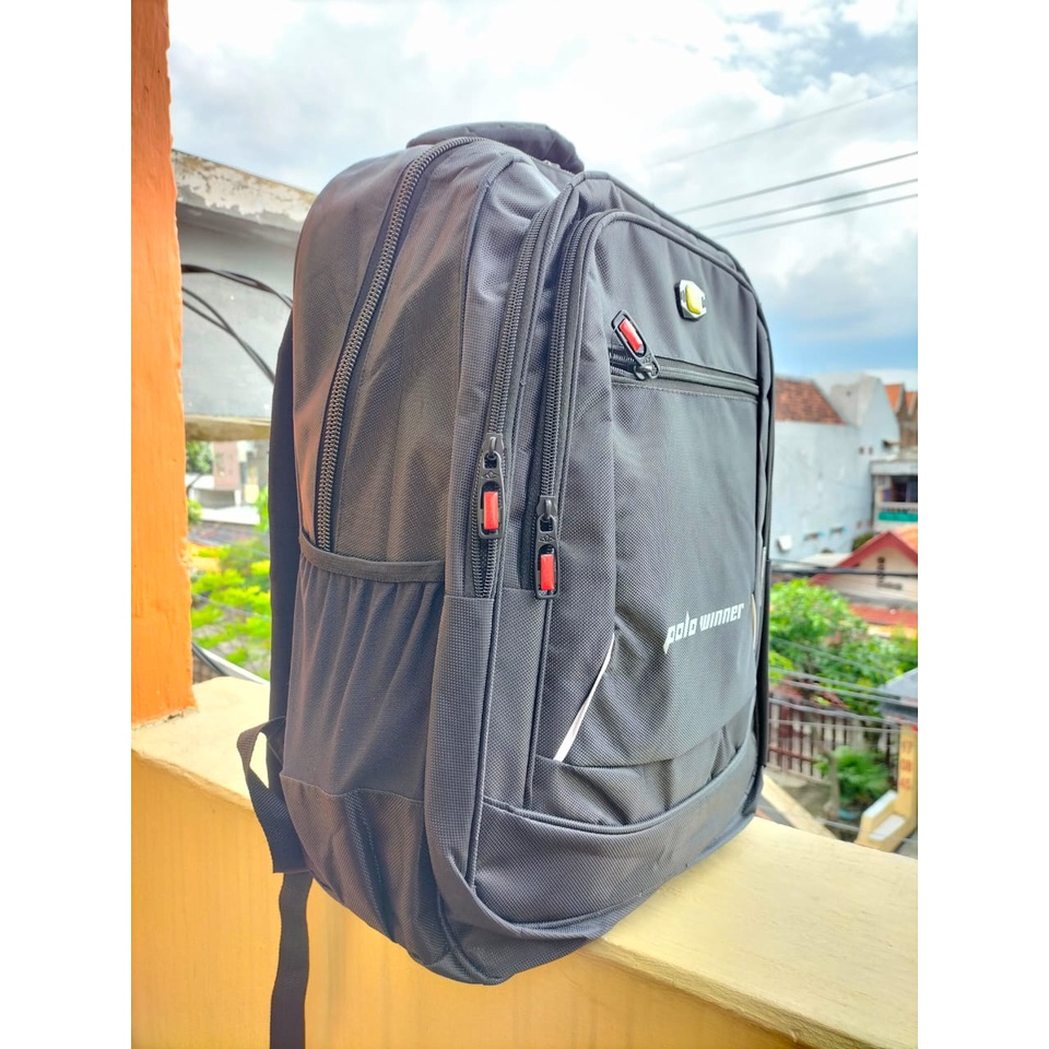 NEW Tas Ransel Backpack BERKUALITAS Polo Winner  Pria Tas Harga Promo Ransel Sekolah Kerja Kuliah TRAVEL untuk Laptop keren