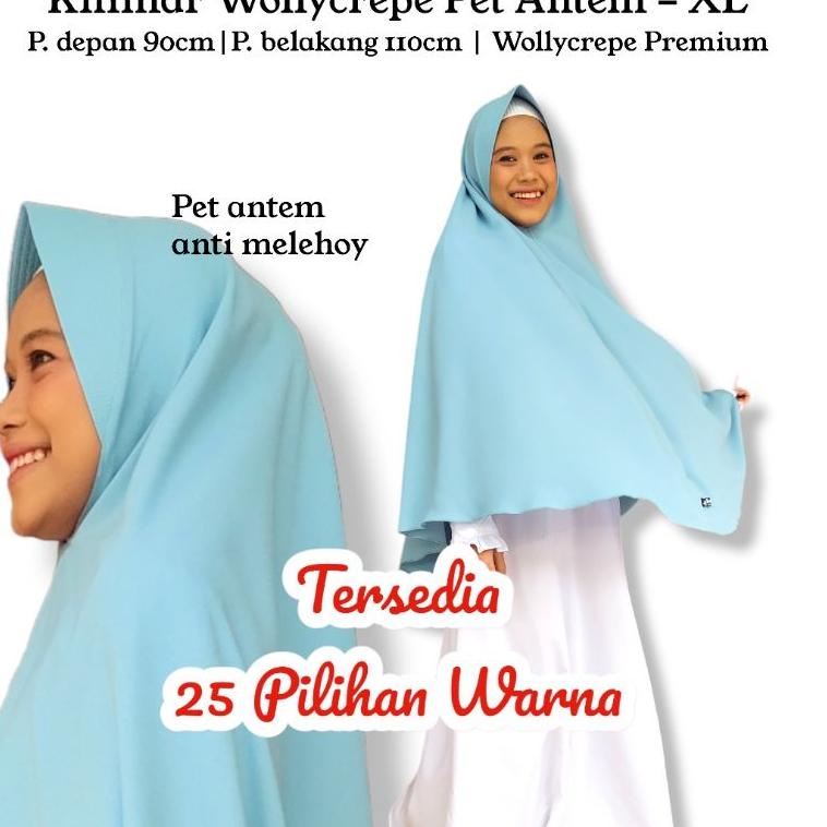 BOOMING [Diandra Hijab]Jilbab Wollycrepe Syar'i XL Kerudung Wollycrepe Khimar Jumbo Syar'i Pet Antem