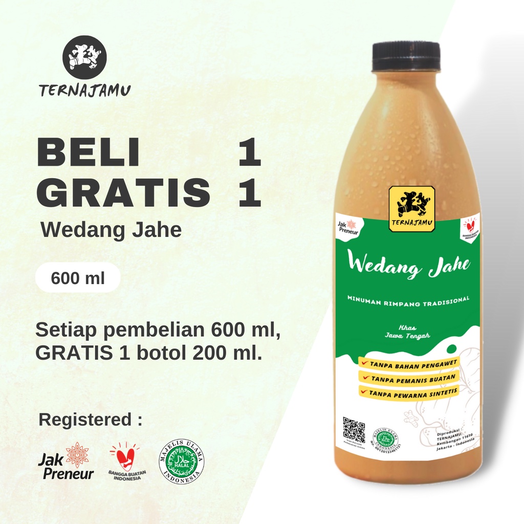

Jamu Wedang Jahe / Wedang Jahe Secang / Minuman Jahe Asli Herbal Tradisional 600 ml - TERNAJAMU