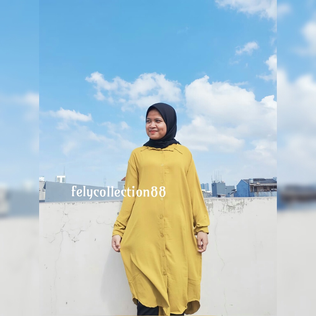 GRACE LONG TUNIK CRINKLE AIRFLOW// TUNIK WANITA TERBARU