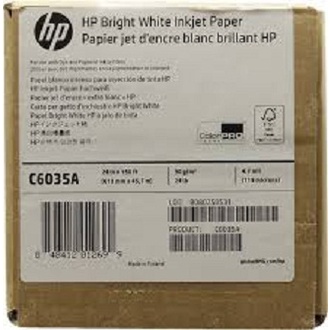 

HP Media BrightWhite 610mm RL 4.7mil 90g/m2(24lbs) 610mm x 45.7m C6035A