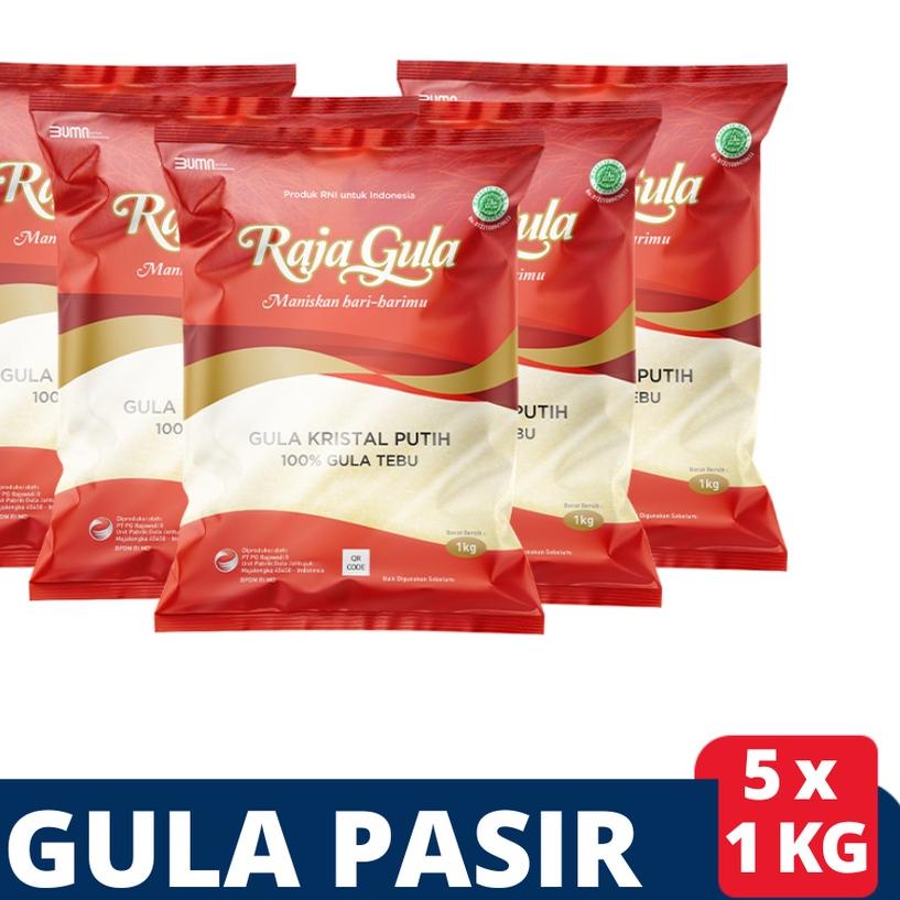 

℮ Raja Gula Merah Gula Pasir Kristal Putih 5 Pcs @ 1 Kg ➴