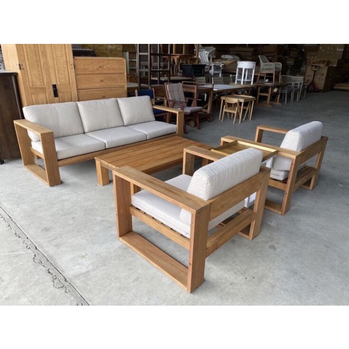 SOFA OUTDOOR SET JATI SOFA OUTDOOR TEAK WOOD MODERN