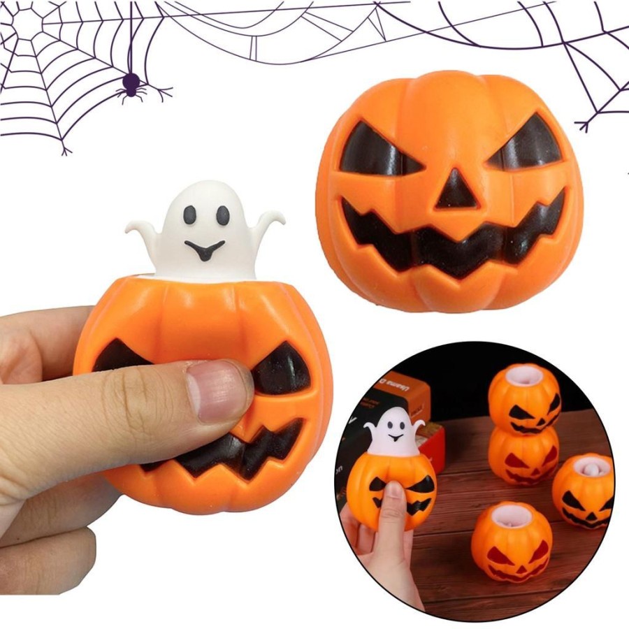 Mainan Hobi Squishy Labu Pumpkin Popit Silikon Balon Silicone Hallowen /squishy kenyal /squishy karakter /squishy murah /mainan anti stress