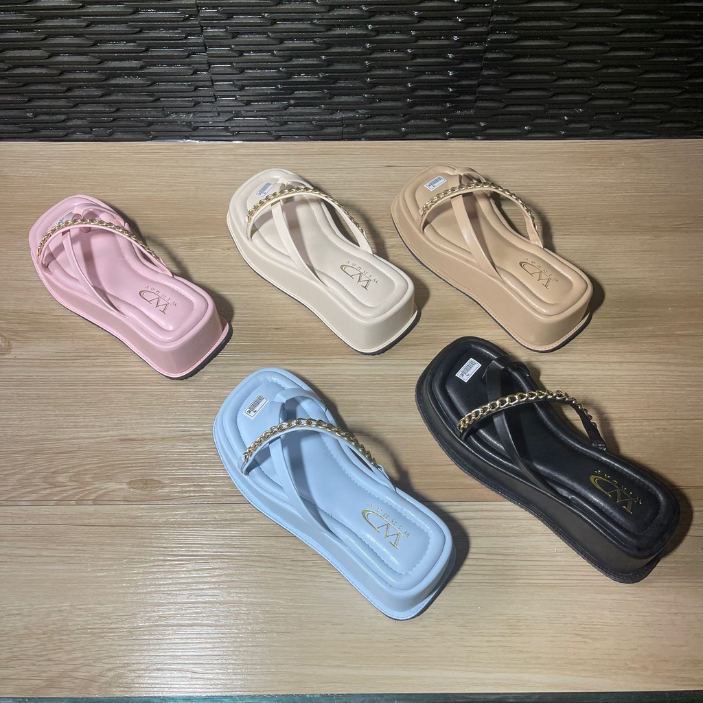 Winday LALISA - Sandal Platform Sandal Jepit Wanita Tali Rantai