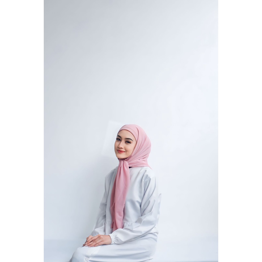 HIJAB JILBAB KERUDUNG SQUARE SEGI EMPAT INSTAN TURKI 2 LAYER-DUSTY PURPLE