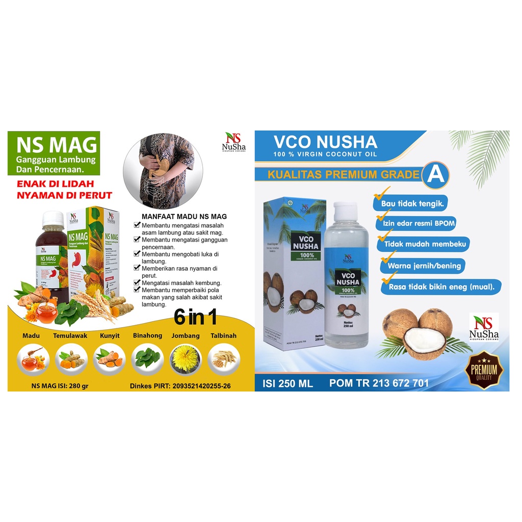 [PROMO BELI 2 DAPAT1] VCO NUSHA KUALITAS GRADE A BPOM Minyak Kelapa Murni Cair 100% Virgin Coconut Oil