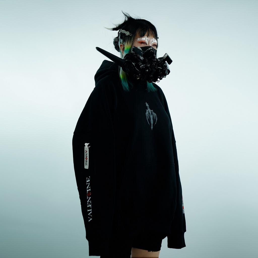BISA GROSIR Tagged - Amore Oversized Lovers Hoodie **