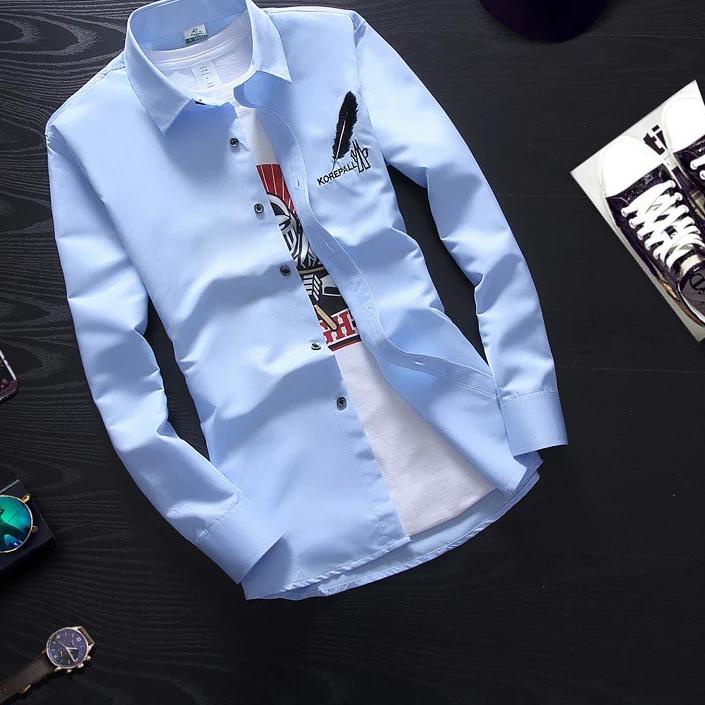 ☀ animos / kemeja KOREPALL M,L,XL,XXL / kemeja pria lengan panjang / kemeja casual ✮