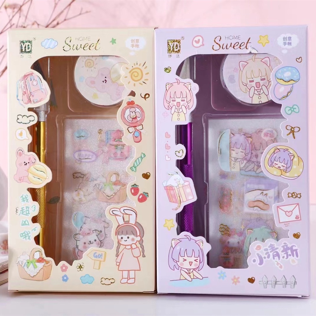 

1 SET STICKER ADA PISAU PEMOTONG STIKER DAN CUTTER UNIK LUCU IMUT