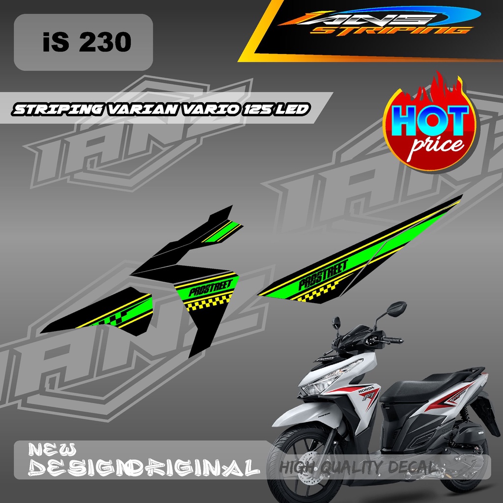 NEW DECAL STRIPING VARIO 125 LED SERIES PROSTREET RACING KONSEP / DECAL VARIO 125 LED CUSTOM WARNA / STIKER KERETA VARIO 125 LED IS230