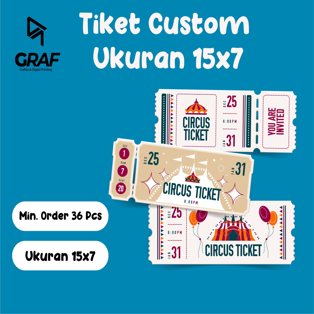 

Tiket Custom | Tiket Sobek | Tiket Event | Tiket Konser | Tiket acara | Tiket Pameran