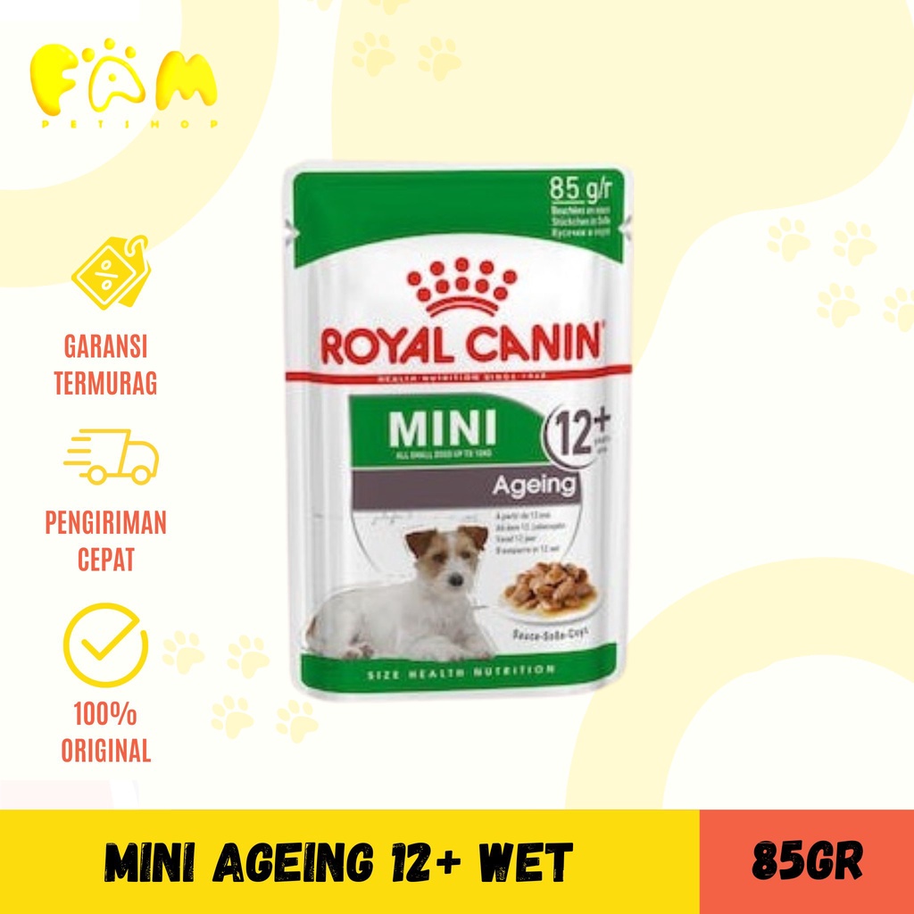 Royal Canin Mini Ageing 12+ Pouch 85gr - Makanan Anjing / Wet Food