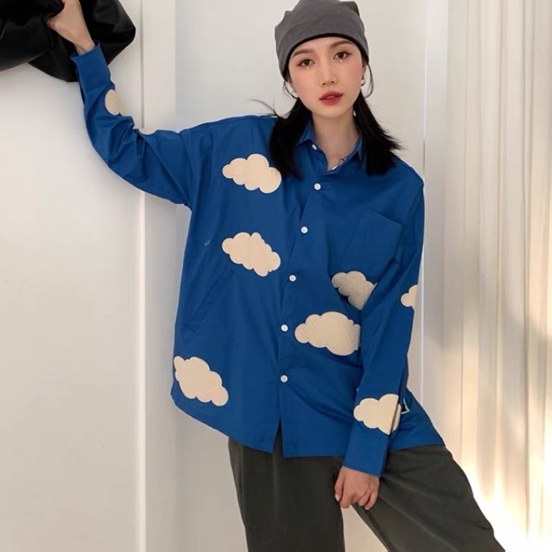 Cloudy Blouse / Baju Atasan Kemeja Wanita Import