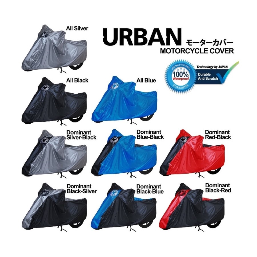 Cover Motor Urban Anti Air Mantel Urban Original Ukuran Standart Dan Jumbo