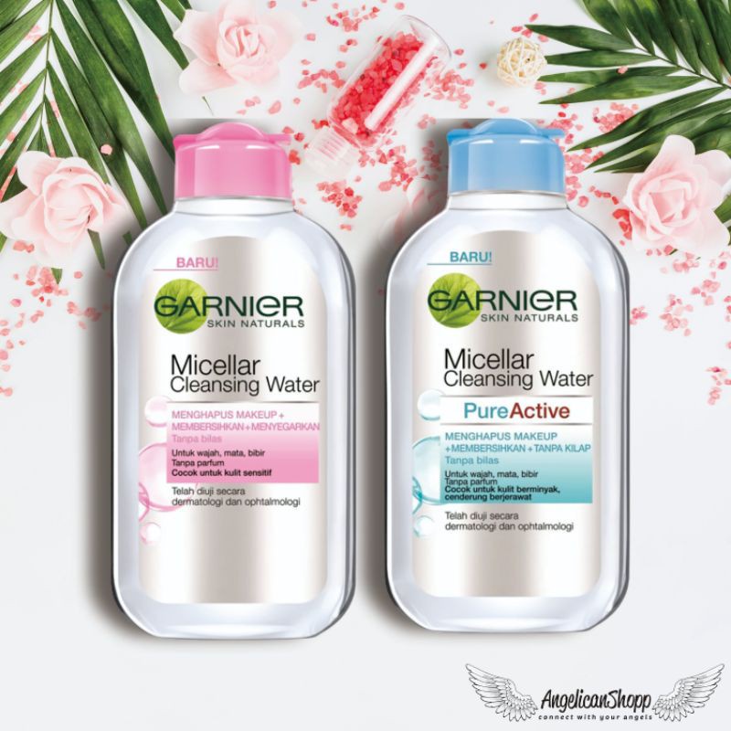 Garnier Micellar Water Pink | Blue Biru | Bi-phase Oil | Vit C Kuning | Rose Water 125ml