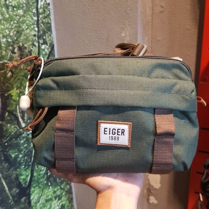 PROMO EIGER TAS SELEMPANG PRIA ORIGINAL SEAWAY POUCH LANDSCAPE - GREEN TRENDY KEKINIAN TERMURAH TERL