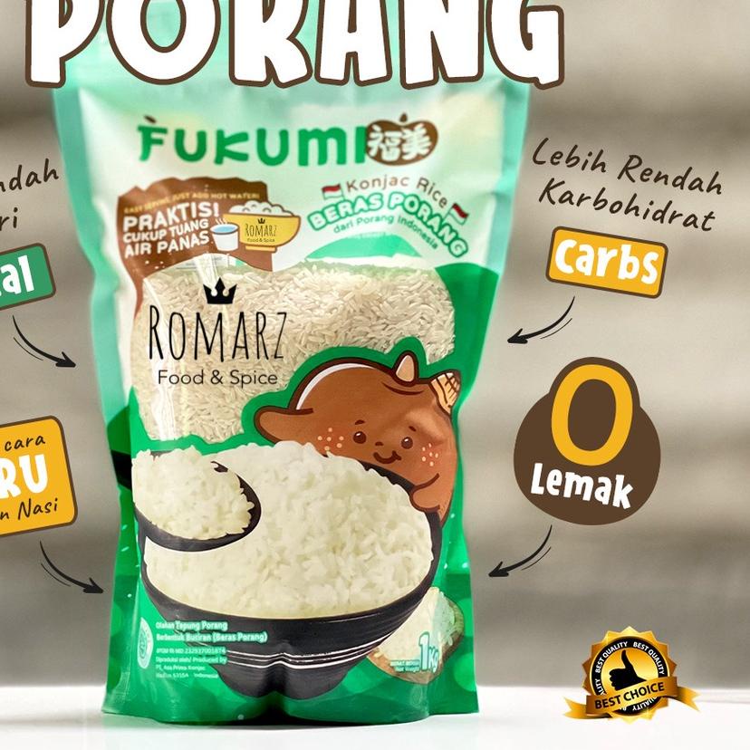 

۝ FUKUMI Beras Porang 1kg - Shirataki/Konjac Rice ✬