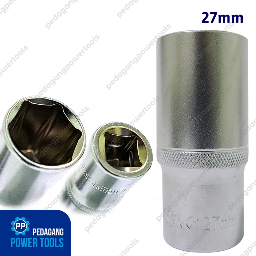 LIPPRO MATA SOK PANJANG 1/2&quot; INCH 27 MM 6PT ANAK SOCK DEEP WALL SOCKET