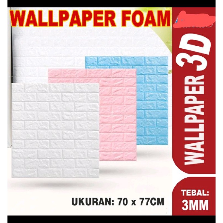 Walpaper dinding 3D ukuran 70x77 cm
