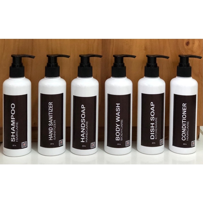 botol sabun pump putih glossy 250ml. Bottle refill shampoo, conditioner, sabun cuci piring, sabun ma