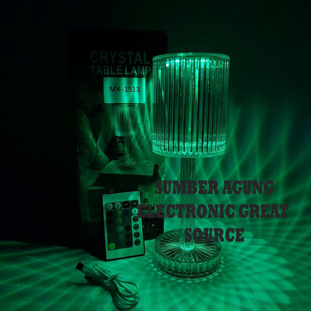 Crystal Table Lamp MX1513 Lampu Meja Remot Warna Bisa Diatur Hiasan Rumah