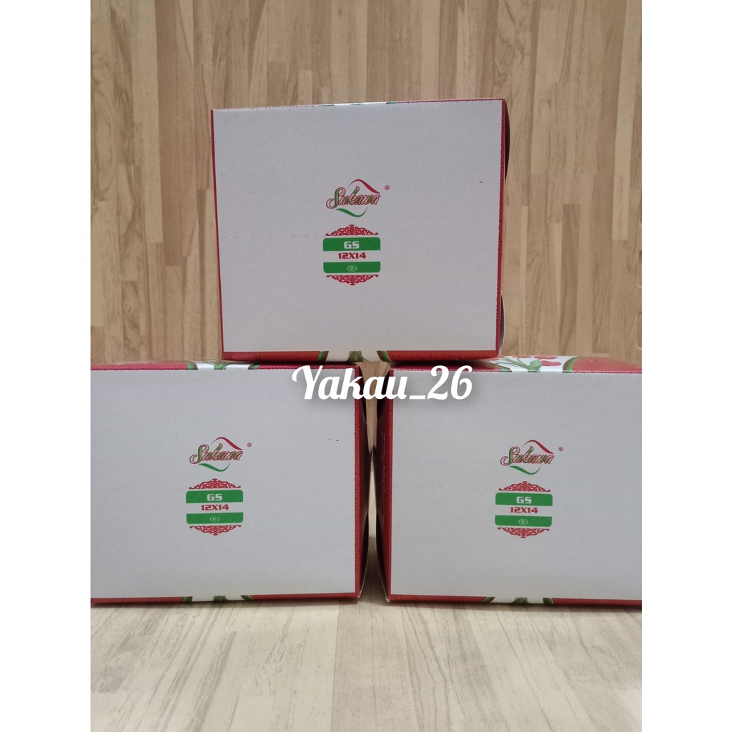 Dus snack box / kotak kue roti / box kue makanan motif bunga uk 12 X 14 isi 20 lembar