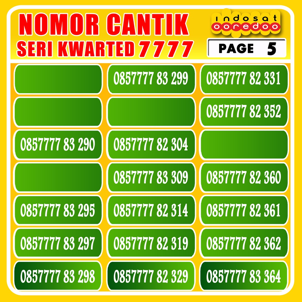 Kartu Perdana Nomor Cantik Indosat Tripel Murah