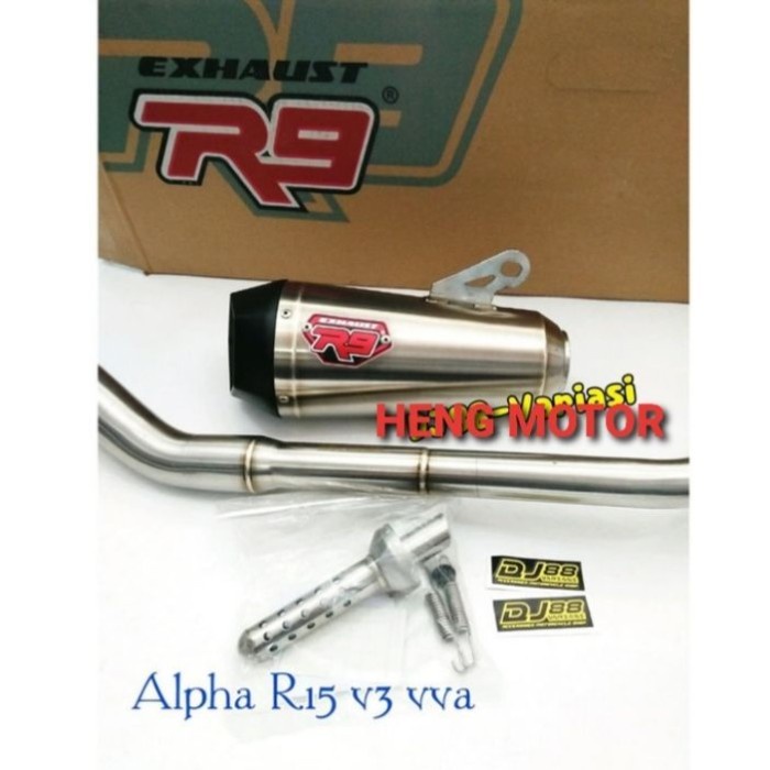 Knalpot R 9 new Alpha R15 vva - v3 Original full system