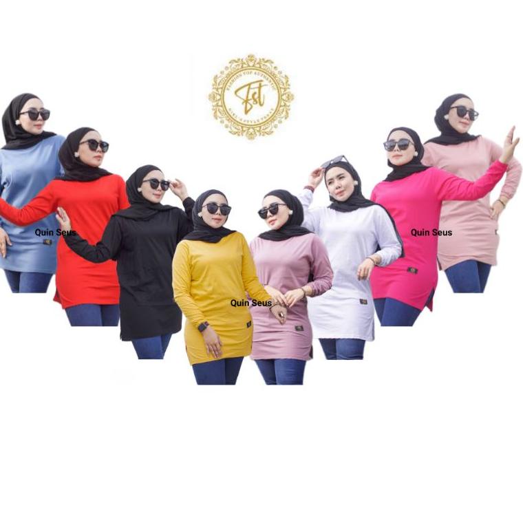 BEST SELLER [TERMURAH] TUNIK WANITA / ATASAN WANITA MUSLIM / KAOS LENGAN PANJANG TERLARIS BLOUSE SEM