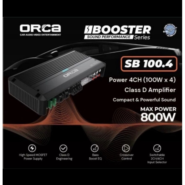 Power Mini 4 Channel Amplifier High Quality ORCA SB 100.4 ORCA SB-100.4 ORCA SB100.4