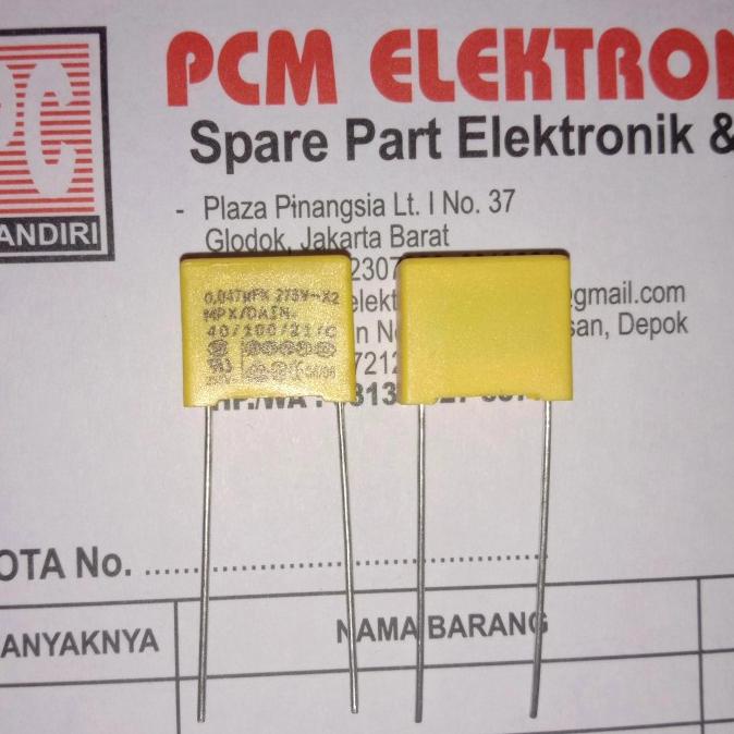 MKT 0.047uF 275V~ 47nF 275V 473 275V~ MKP kapasitor Capacitor pcmelektrob9090 Segera Dapatkan