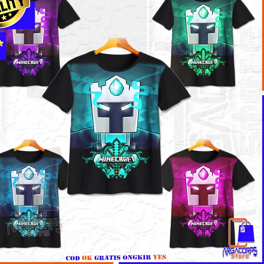 ❀ Kaos Anak 3D Baju Anak Minecraft Frost Diamond Face Baju Distro -  Argacorps Store ➬