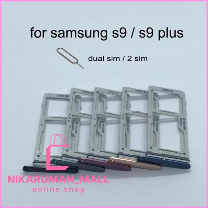 Sim Tray Dudukan Sim Samsung Galaxy S9 G960 S9 Plus G965 Dual Sim
