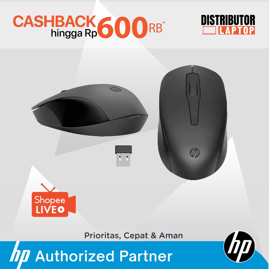 HP 150 MOUSE WIRELESS ERGONOMIC RESMI - CICILAN 0%