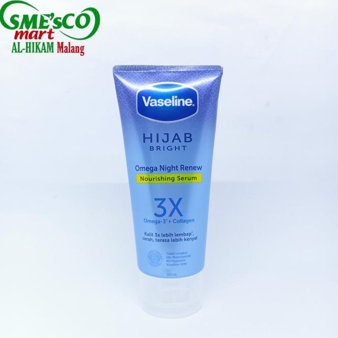 Vaseline Hijab Bright Omega Night Renew Nourishng Serum 180ml bir04